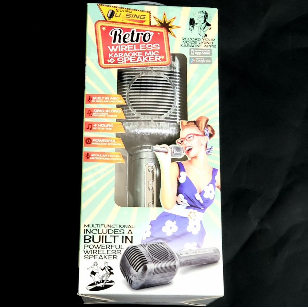 KARAOKE Hand Microphone Retro Wireless Speaker